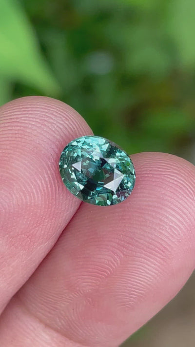 Natural Green Sapphire For Bespoke Engagement Ring 