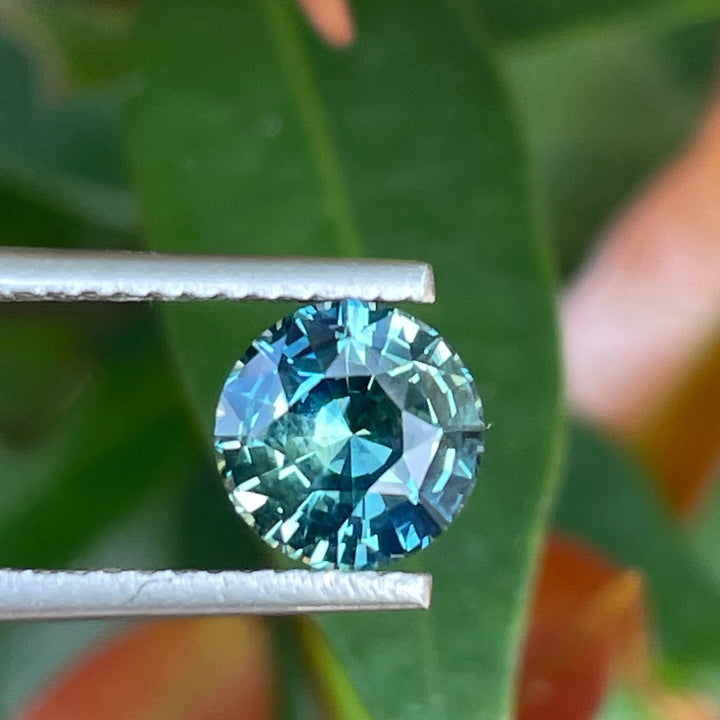 Bespoke fine unheated teal sapphire for bespoke engagement ring 