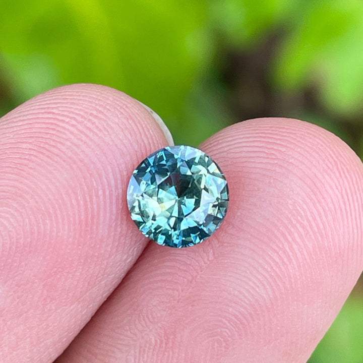 Bespoke fine unheated teal sapphire for bespoke engagement ring 