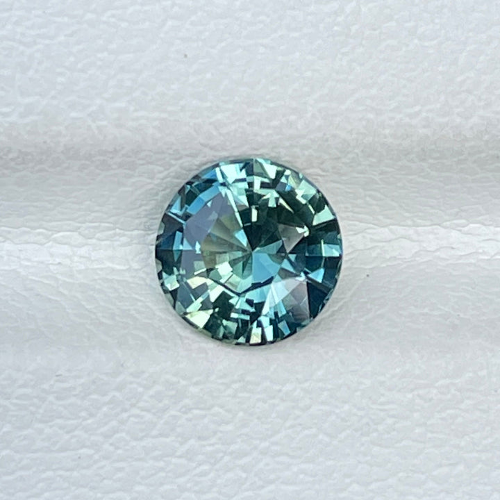 Bespoke fine unheated teal sapphire for bespoke engagement ring 