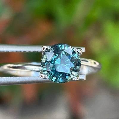 Natural Fine Teal Sapphire For Bespoke Engagement Ring