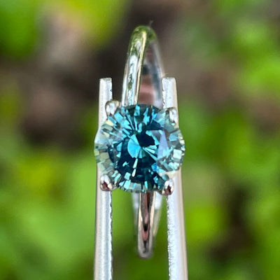 Natural Fine Teal Sapphire For Bespoke Engagement Ring