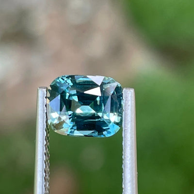 Natural Teal Sapphire Cushion Shapped For Bespoke Engagement Ring