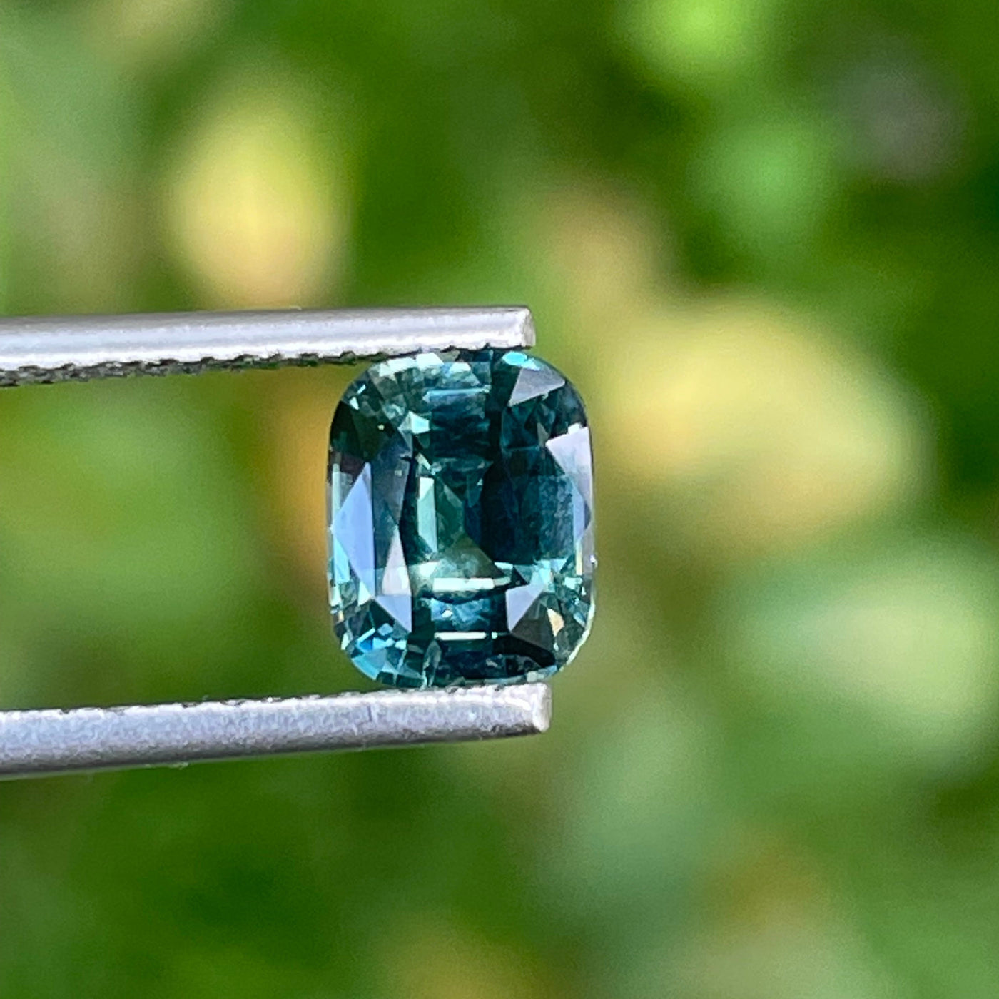Natural Teal Sapphire Cushion Shapped For Bespoke Engagement Ring