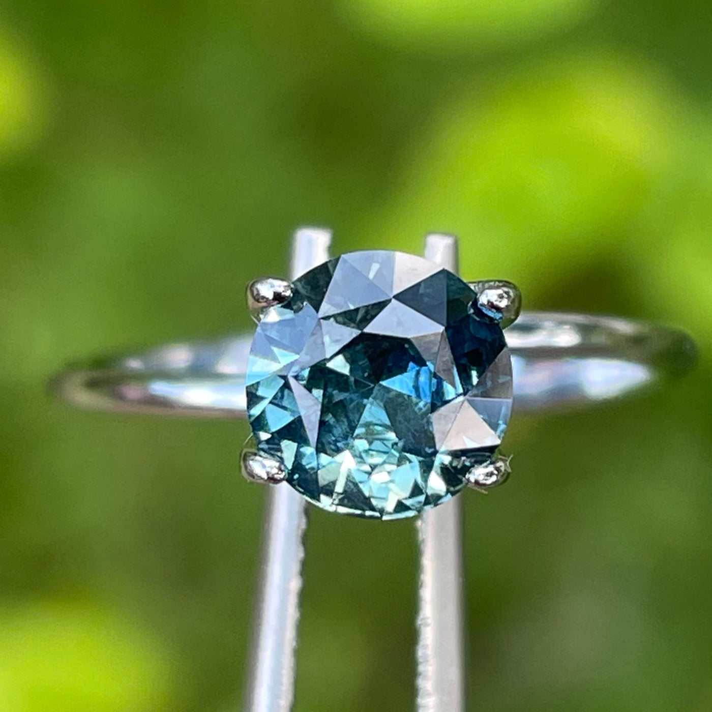 Fine Teal Sapphire For Bespoke Engagement Ring