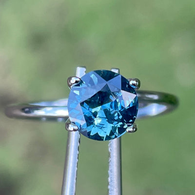 Fine Teal Sapphire For Bespoke Engagement Ring