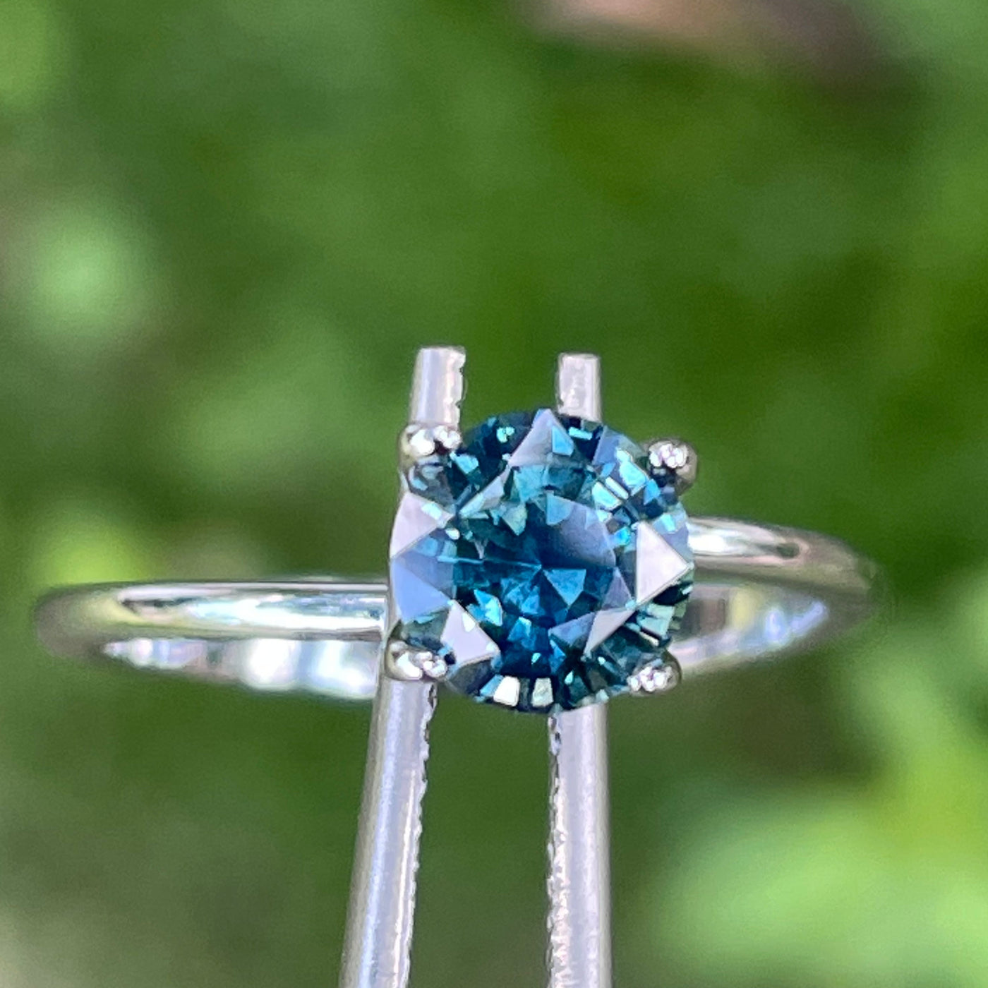 Natural Fine Sapphire Teal Color For Bespoke Engagement Ring 