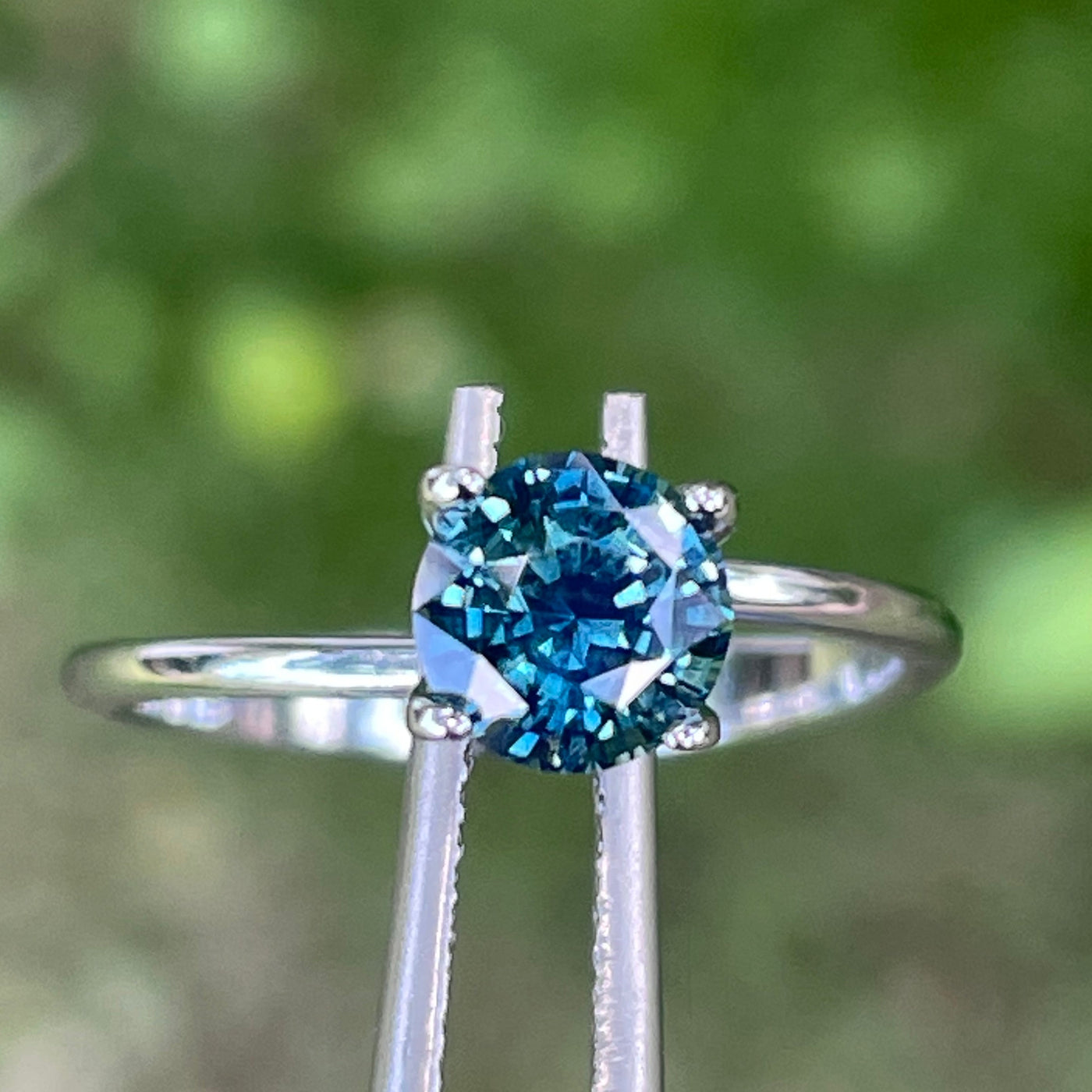 Natural Fine Sapphire Teal Color For Bespoke Engagement Ring 