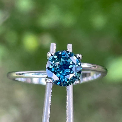 Natural Fine Sapphire Teal Color For Bespoke Engagement Ring 