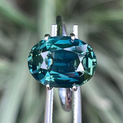 Fine Natural Green l Teal Sapphire For Bespoke Engagement Ring 