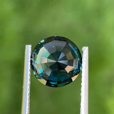 Fine Round Shaped Teal Sapphire For Bespoke Engagement Ring