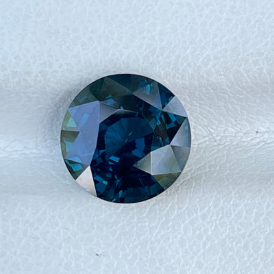 Fine Round Shaped Teal Sapphire For Bespoke Engagement Ring