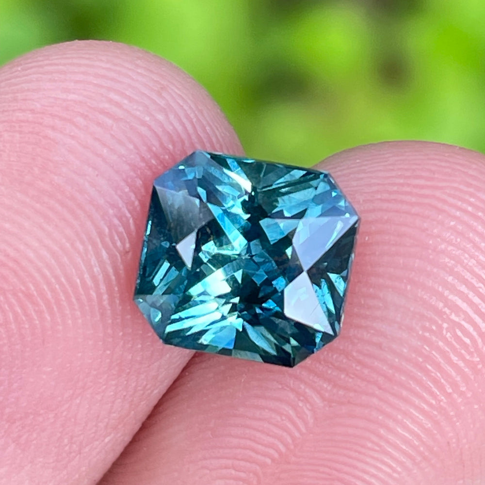 Natural Teal Sapphire For Bespoke Engagement Ring