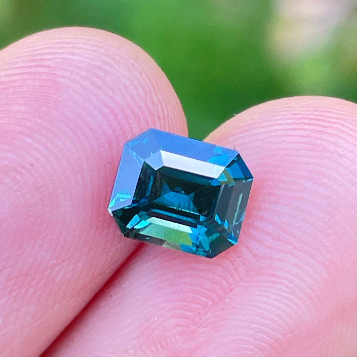Fine Unheated Teal Sapphire For Bespoke Engagement Ring 