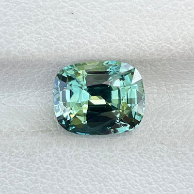 Fine Cushion Green Sapphire for Bespoke Engagement Ring