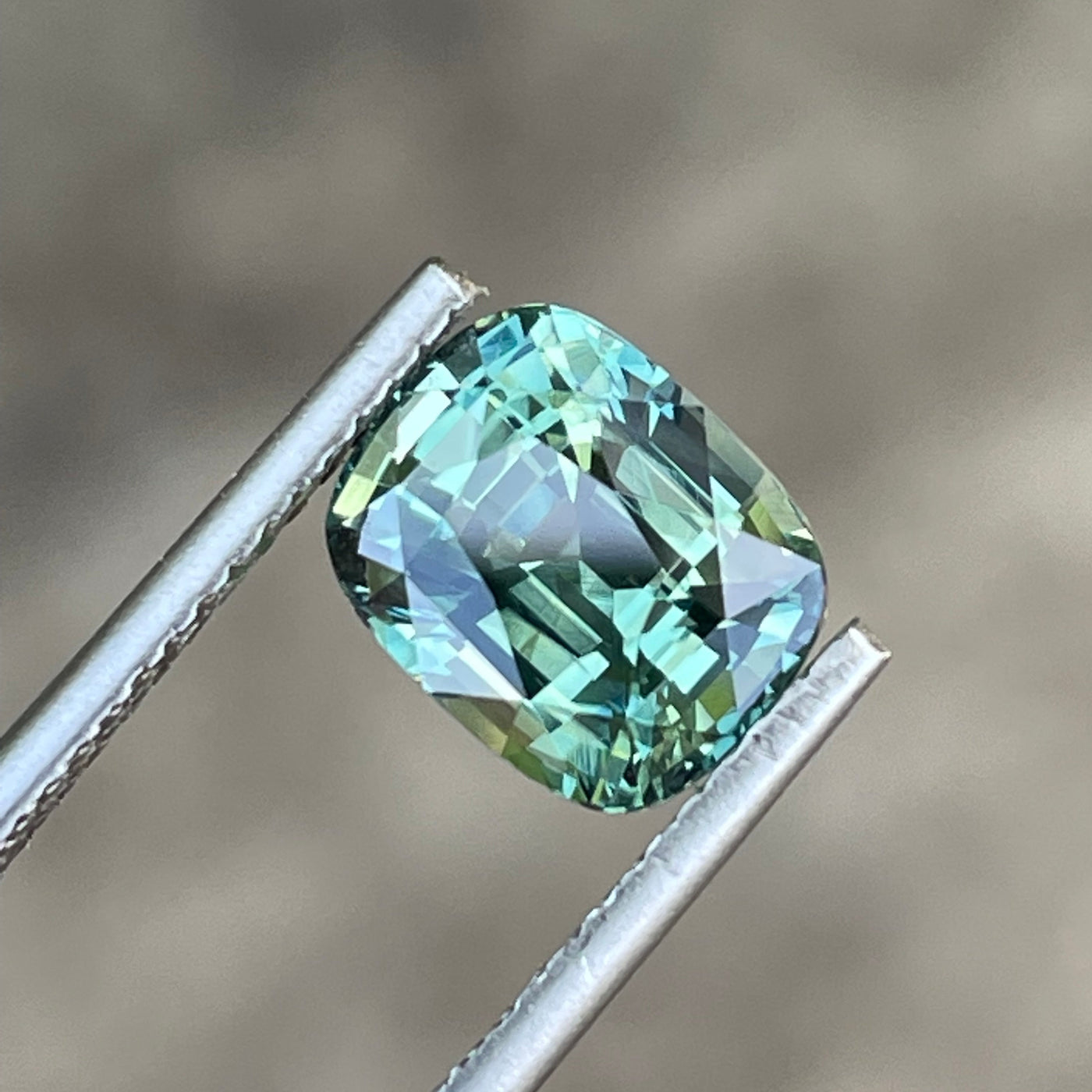 Fine Cushion Green Sapphire for Bespoke Engagement Ring