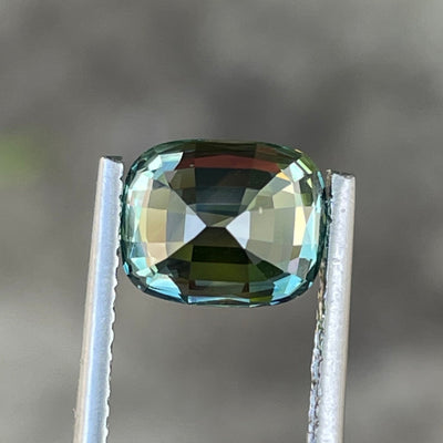 Fine Cushion Green Sapphire for Bespoke Engagement Ring