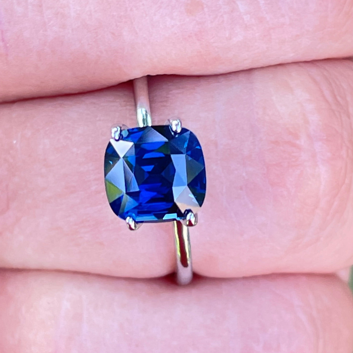 Unheated Fine Natural Blue Sapphire For Bespoke Engagement Ring