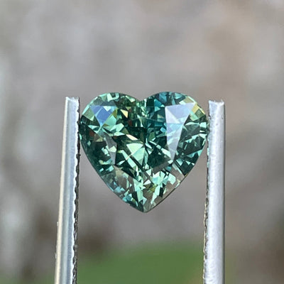 Fine Natural Green Sapphire For Bespoke Engagement Ring 