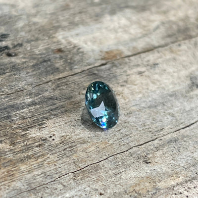 0.72 Teal Sapphire Round Shaped 