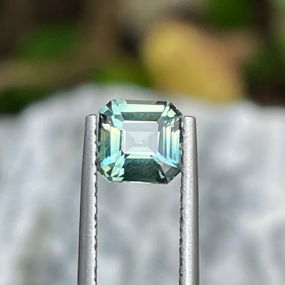 Green Sapphire Asscher cut