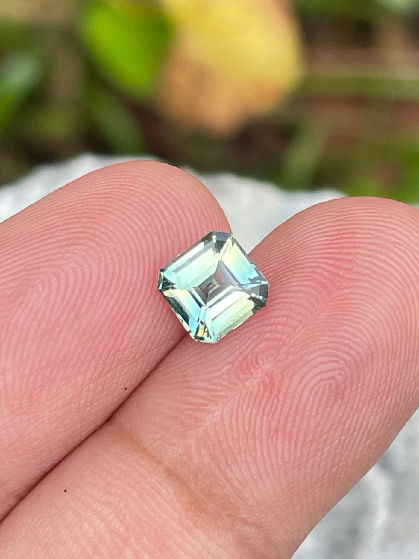 Green Sapphire Asscher Cut