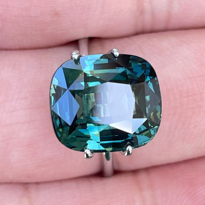 Teal Sapphire 10 Ct For Bespoke Engagement Ring