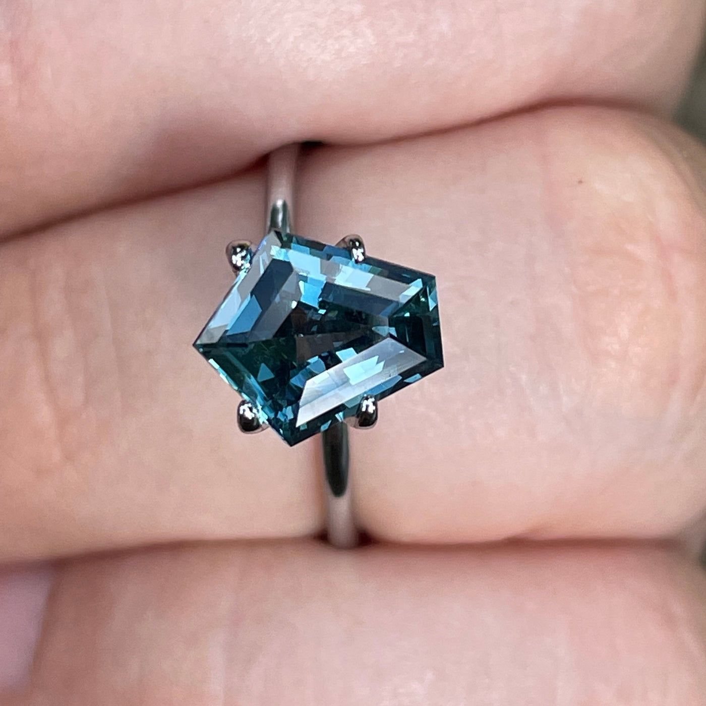 Natural Fine Teal Sapphire For Bespoke Engagement Ring
