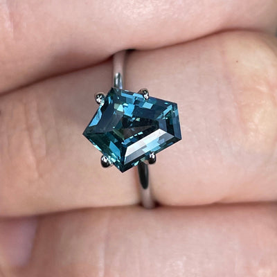 Natural Fine Teal Sapphire For Bespoke Engagement Ring