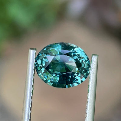 Natural Green Sapphire For Bespoke Engagement Ring 
