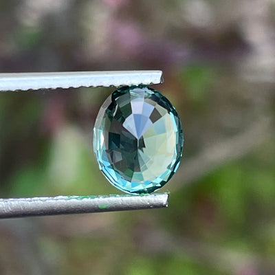 Natural Green Sapphire For Bespoke Engagement Ring 