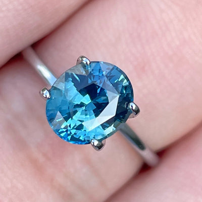 Greenish Blue Sapphire For Bespoke Engagement Ring 