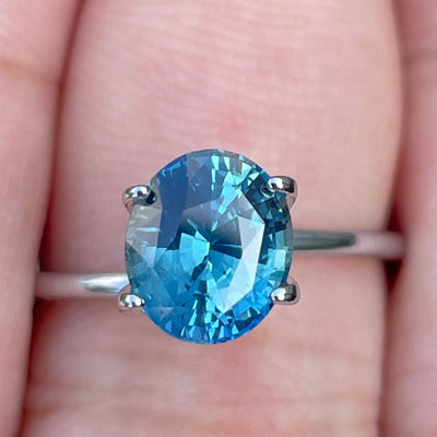 Greenish Blue Sapphire For Bespoke Engagement Ring 