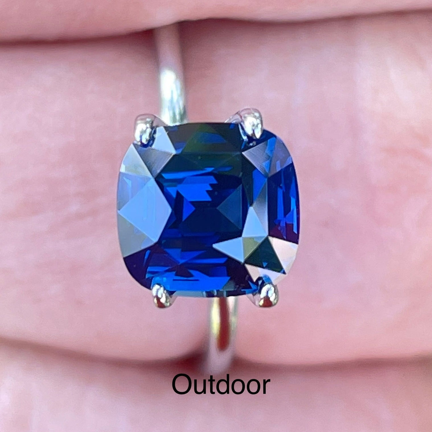 Unheated Fine Natural Blue Sapphire For Bespoke Engagement Ring