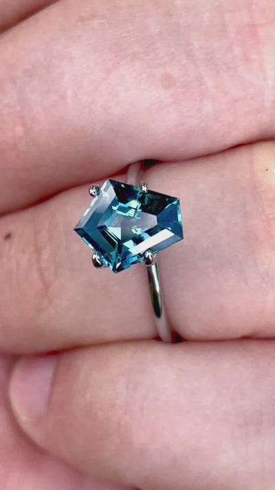Natural Fine Teal Sapphire For Bespoke Engagement Ring