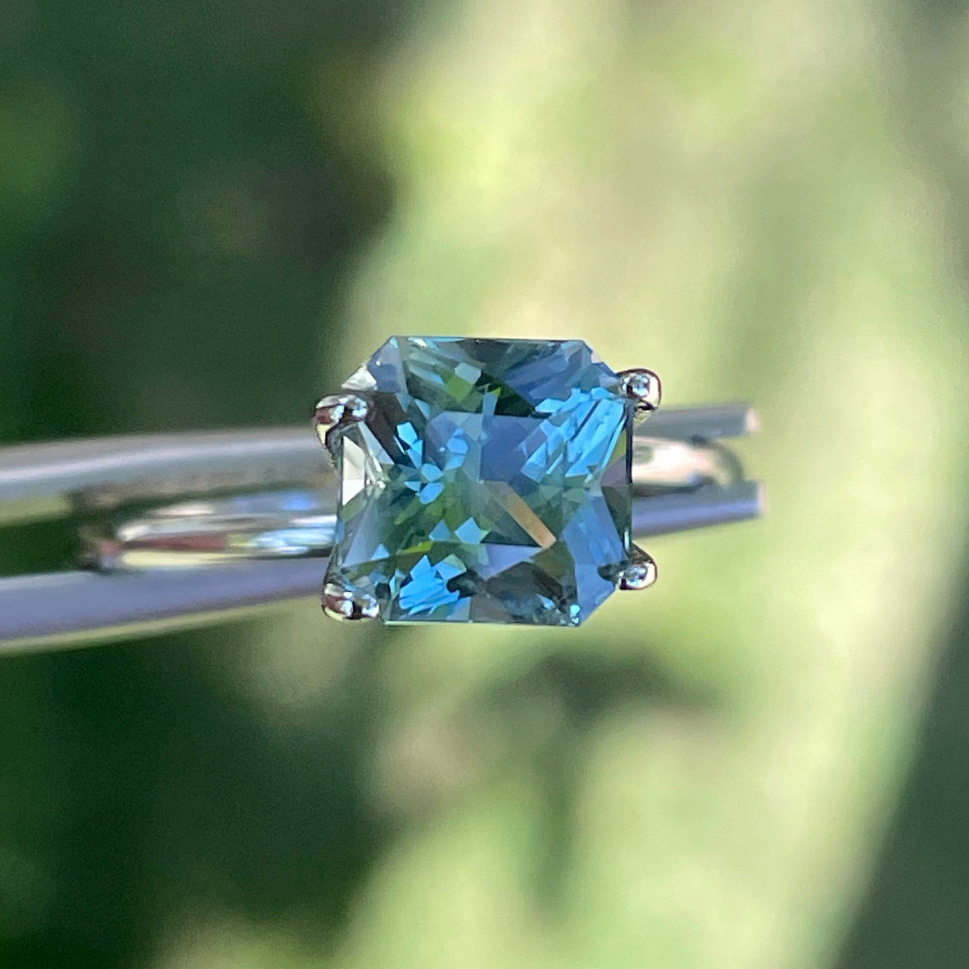 Teal Sapphire l 2.21Ct l Cushion l 6.9x6.7x4.9mm l Madagascar l Eye Clean l Sapphire Engagement Ring l Natural Sapphires