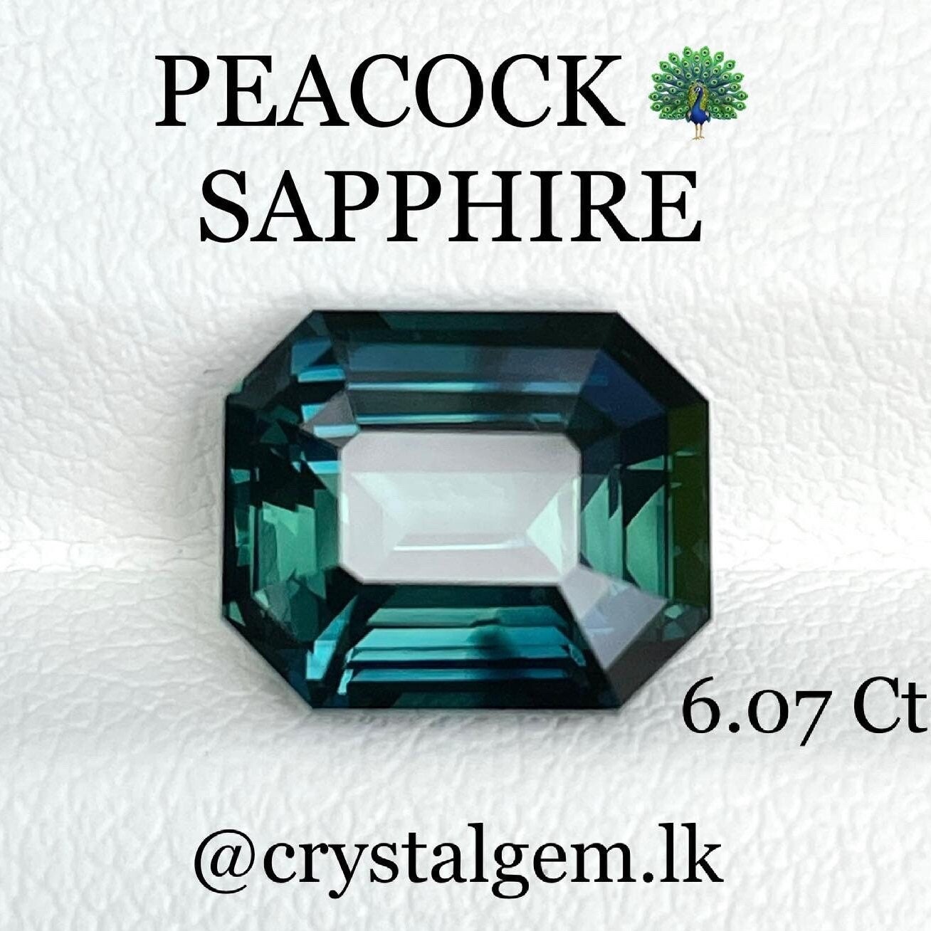 Peacock Sapphire 6.07 Cts