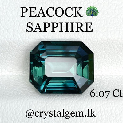 Peacock Sapphire 6.07 Cts