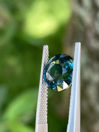 Teal Sapphire  3.52 Ct