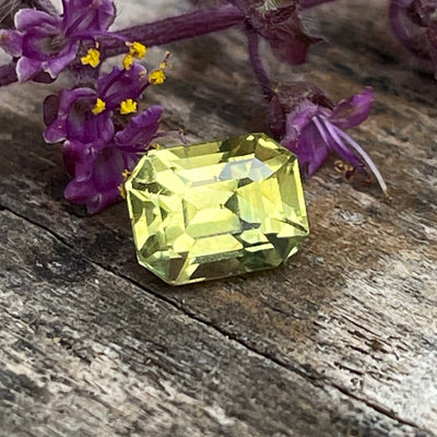 Yellow Sapphire l  0.85 Ct l Emerald l 5.5x4.2x4.1mm l Madagascar  l Sapphire For Engagement Ring l Natural Sapphires