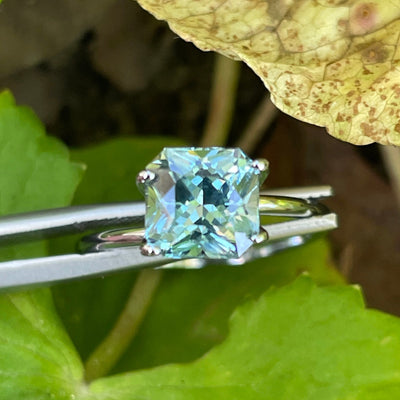 Teal Sapphire l 2.21Ct l Cushion l 6.9x6.7x4.9mm l Madagascar l Eye Clean l Sapphire Engagement Ring l Natural Sapphires
