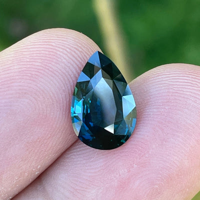 Teal Sapphire l 3.04 Ct l 11.7 x 7.8 x 4.2mm l Pear l Madagascar l Natural Sapphire l Sapphire For Engagement Ring