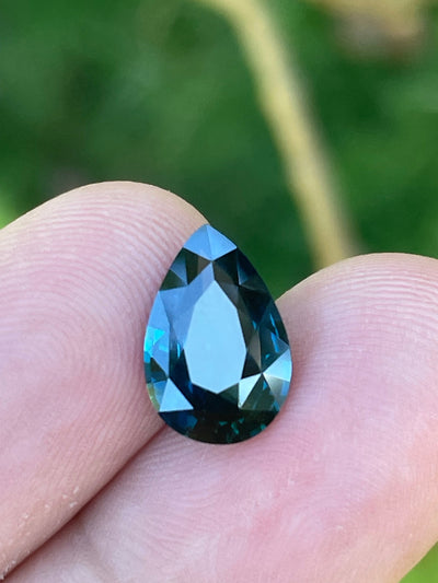 Teal Sapphire l 3.04 Ct l 11.7 x 7.8 x 4.2mm l Pear l Madagascar l Natural Sapphire l Sapphire For Engagement Ring