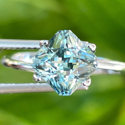 Teal Sapphire l 2.19 Ct l 6.6x 6.5x 4.9mm l Cushion l Unheated l Madagascar l Natural Sapphire l Sapphire Ring l Engagement Ring