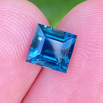 Teal Sapphire l 2.06 Ct l 6.3x5.9x4.6mm l Princess l Heated l Madagascar l Natural Sapphire l Sapphire Ring l Engagement Ring