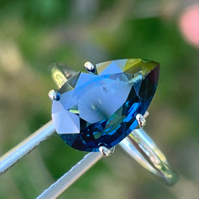 Teal Sapphire l 3.04 Ct l 11.7 x 7.8 x 4.2mm l Pear l Madagascar l Natural Sapphire l Sapphire For Engagement Ring
