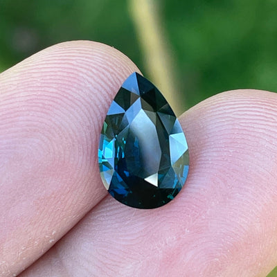 Teal Sapphire l 3.04 Ct l 11.7 x 7.8 x 4.2mm l Pear l Madagascar l Natural Sapphire l Sapphire For Engagement Ring