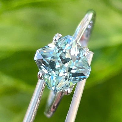 Teal Sapphire l 2.19 Ct l 6.6x 6.5x 4.9mm l Cushion l Unheated l Madagascar l Natural Sapphire l Sapphire Ring l Engagement Ring