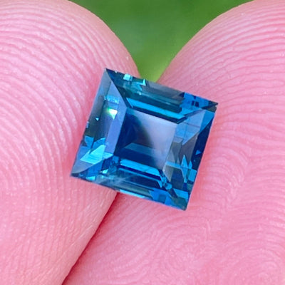 Teal Sapphire l 2.06 Ct l 6.3x5.9x4.6mm l Princess l Heated l Madagascar l Natural Sapphire l Sapphire Ring l Engagement Ring
