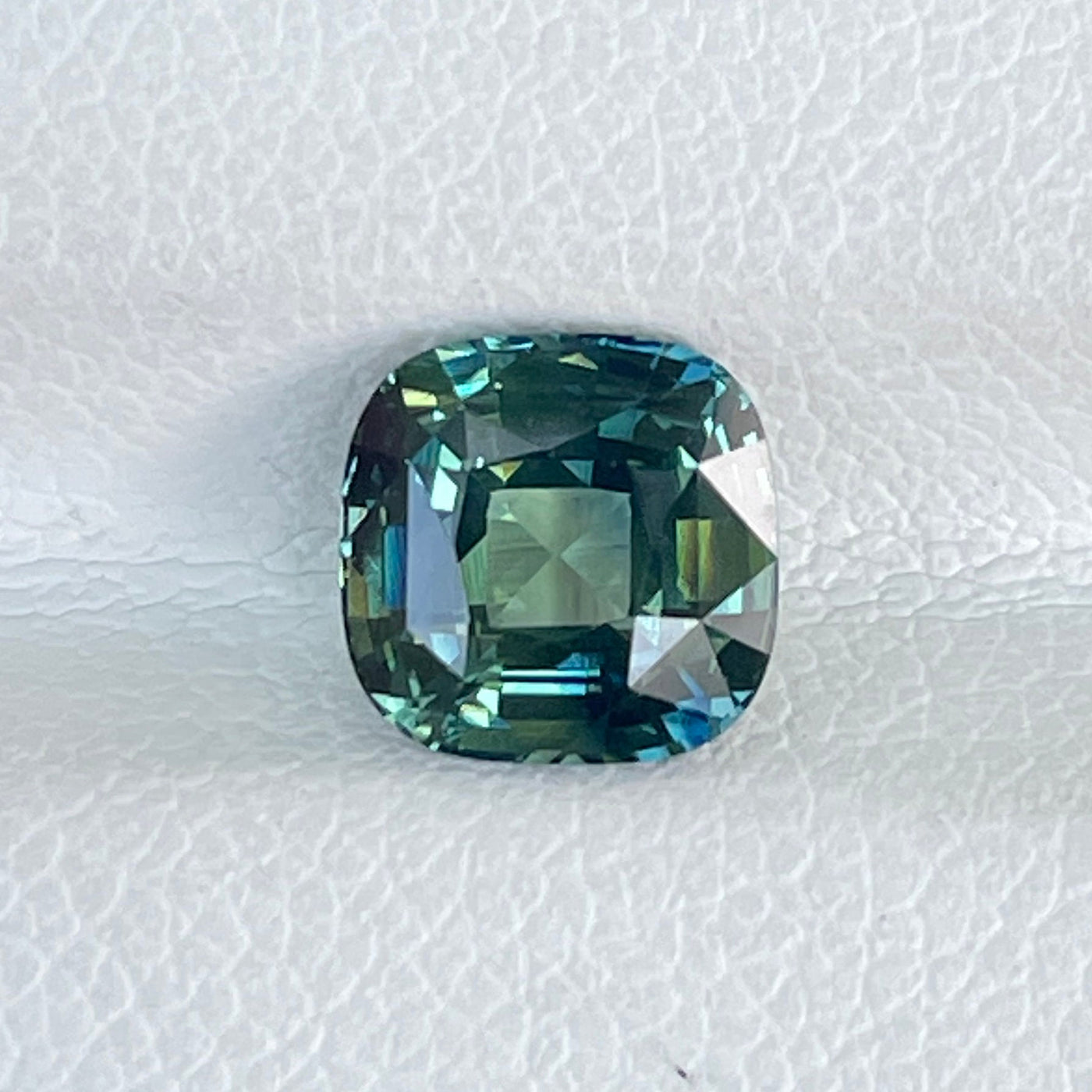 Teal Sapphire l 1.76 Ct l 6.5 x 6.3 x 4.3mm l Cushion l Madagascar l Bespoke Natural Sapphire For  Engagement Ring